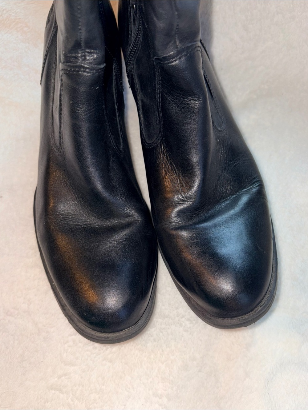 Harley-Davidson Dantie Black Leather Heeled Boots sz 9 - Picture 3 of 10